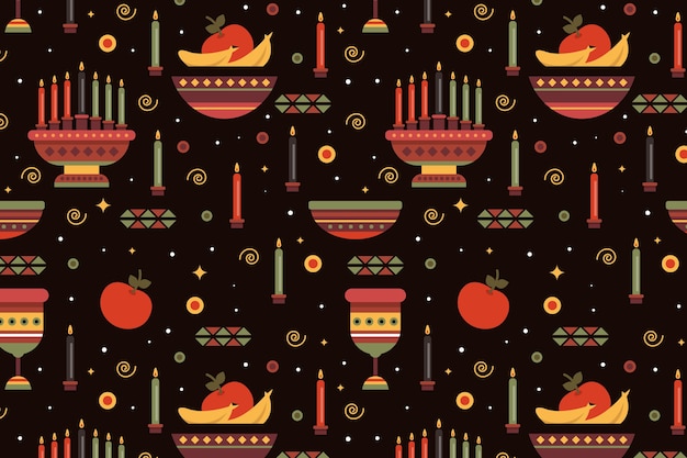 Free vector flat kwanzaa pattern design