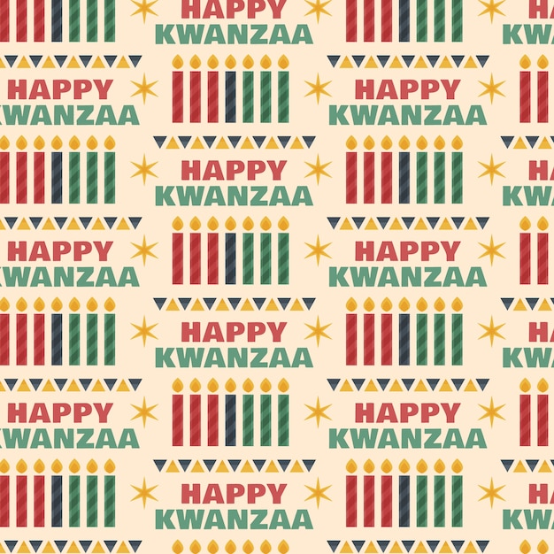 Free Vector  Flat kwanzaa pattern design