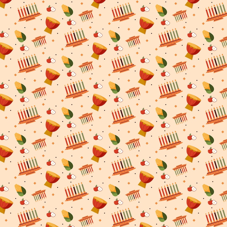 Free Vector flat kwanzaa pattern design