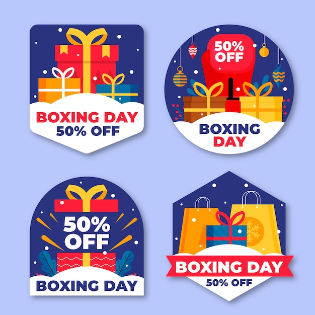 Flat labels collection for boxing day sales