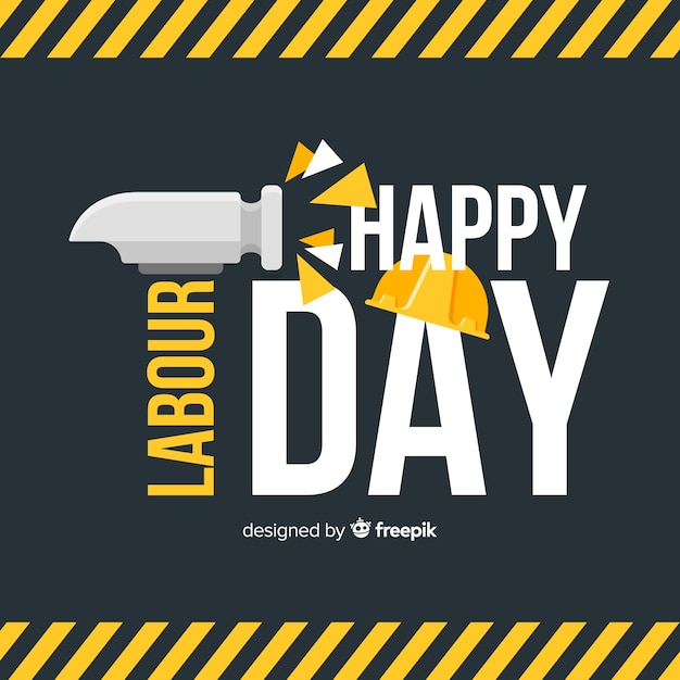 Free vector flat labor day background