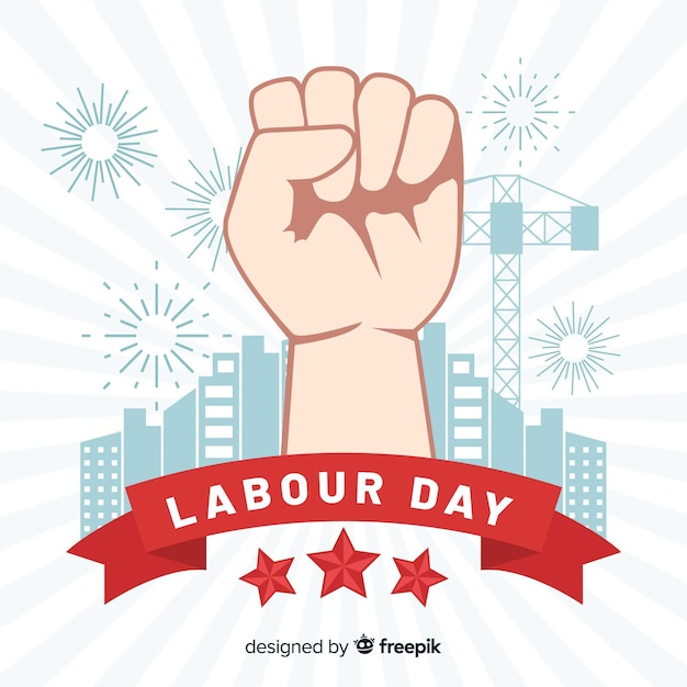 Flat labor day background