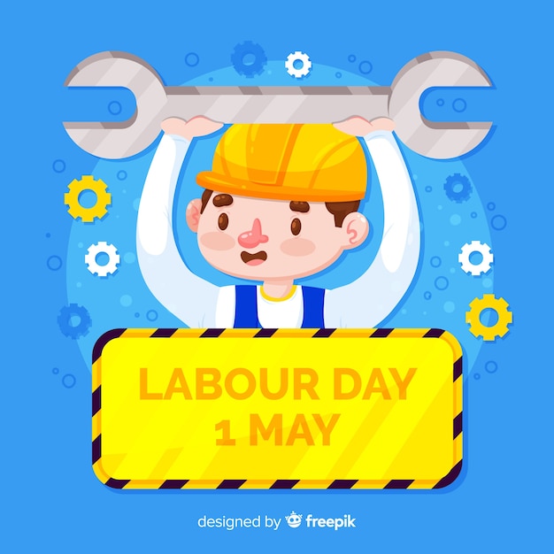 Flat labor day background