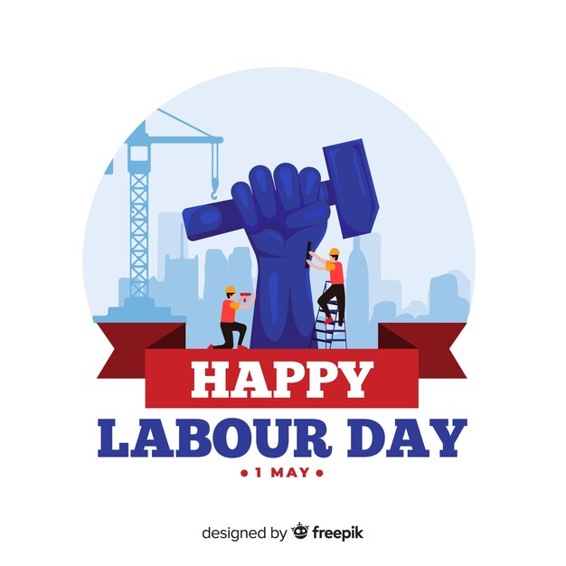 Flat labor day background