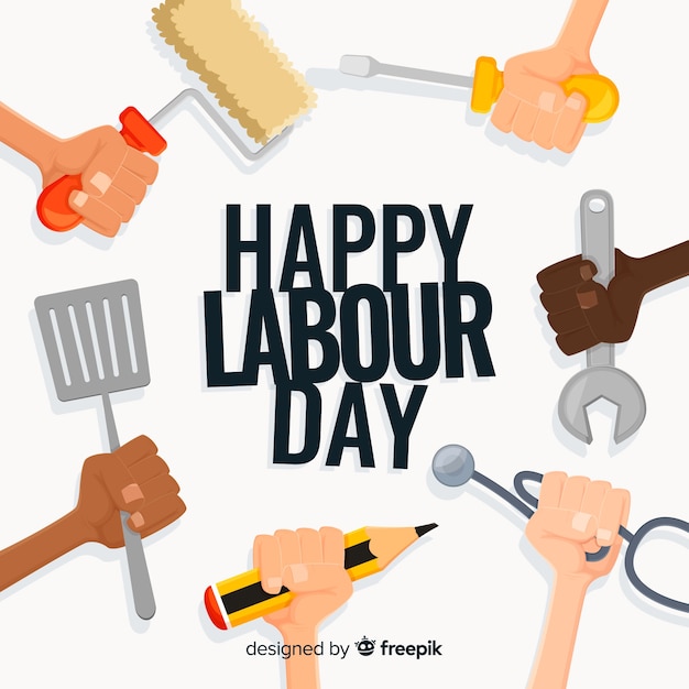 Flat labor day background