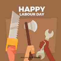 Free vector flat labor day background