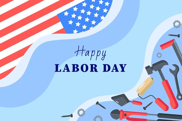 Free vector flat labor day background