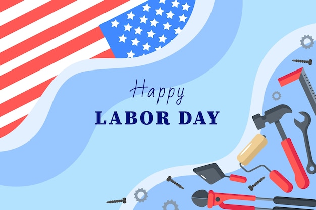 Flat labor day background