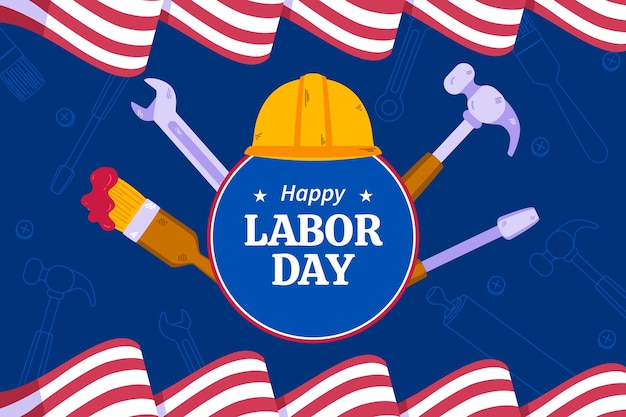 Free vector flat labor day background