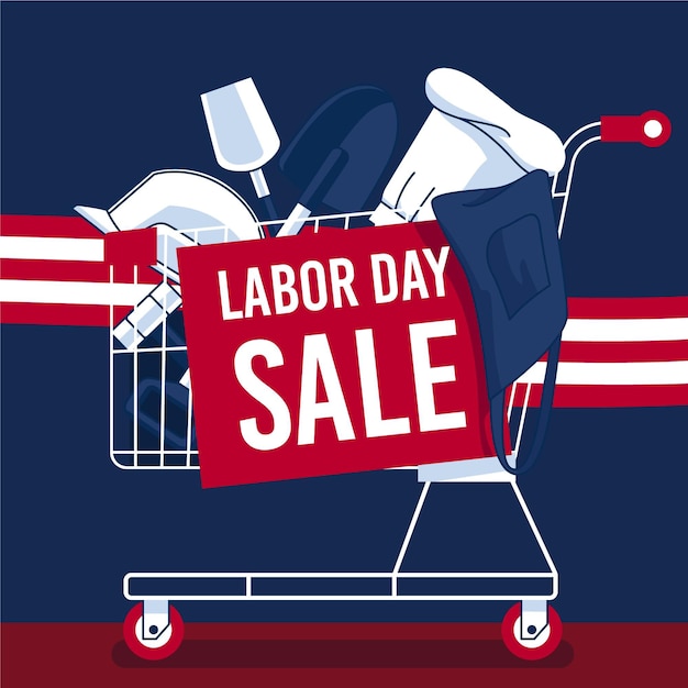 Free vector flat labor day usa sale