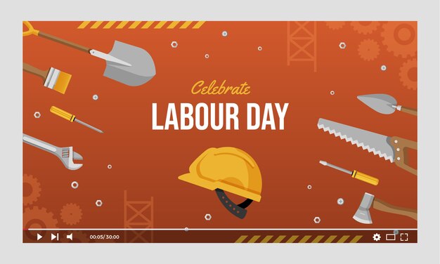 flat labor day youtube thumbnail