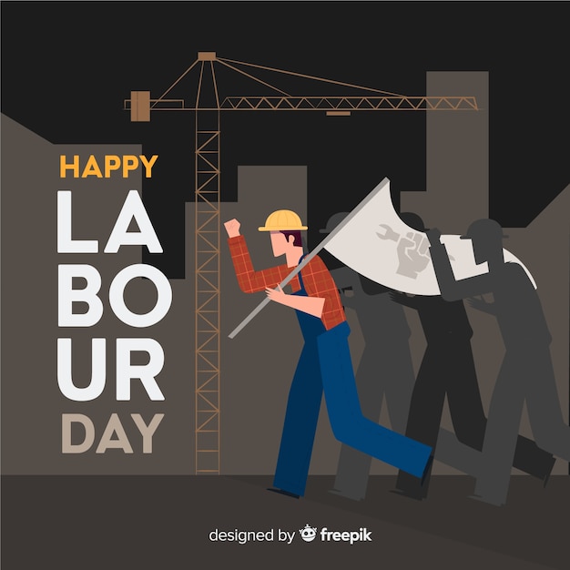 Free vector flat labour day background