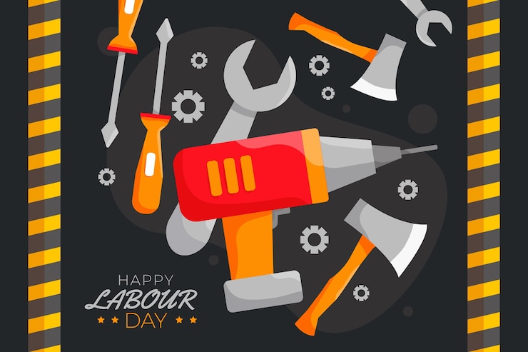 Free Vector flat labour day background