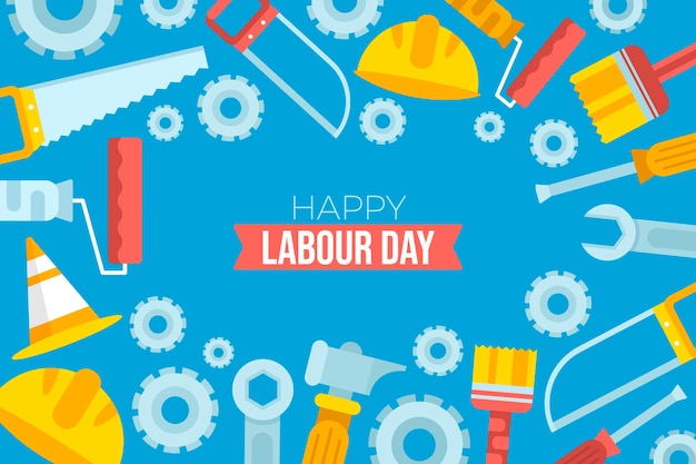 Flat labour day background