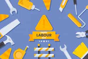 Free vector flat labour day background