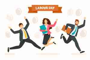 Free vector flat labour day background