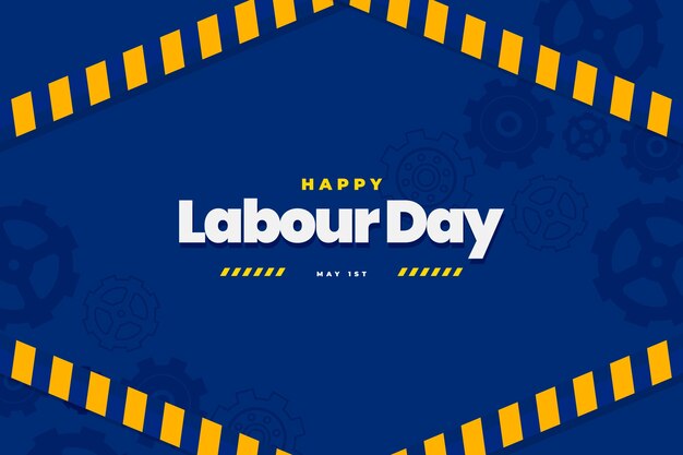 Flat labour day background