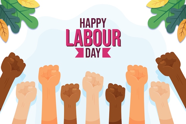 Free vector flat labour day background