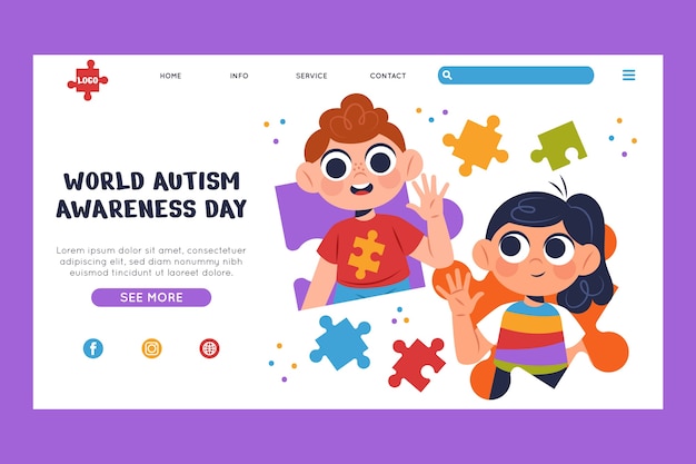 Шаблон страницы для Всемирного дня осведомленности об аутизме