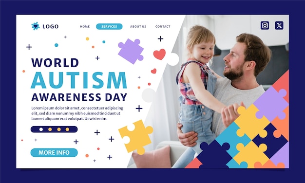 Шаблон страницы для Всемирного дня осведомленности об аутизме