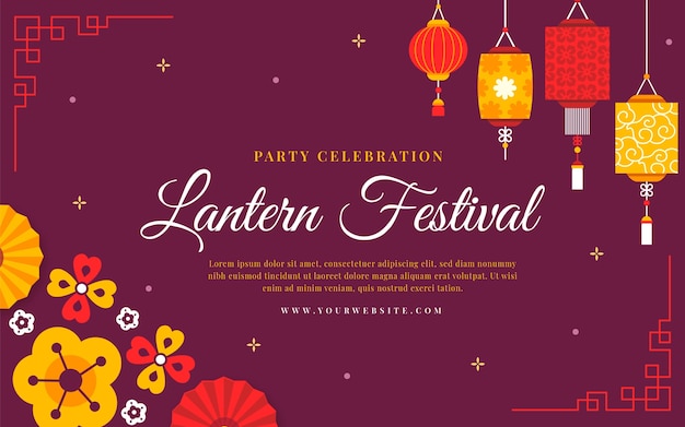 Free vector flat lantern festival background