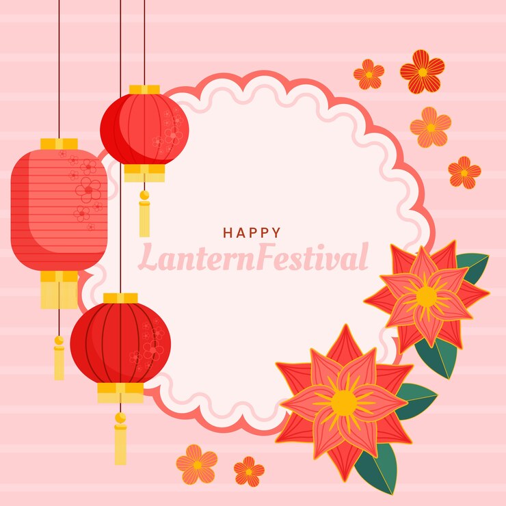 Free Vector flat lantern festival background