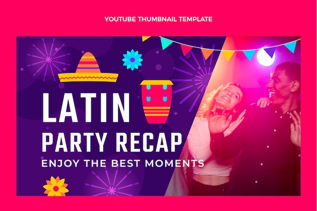 Flat latin dance party youtube thumbnail