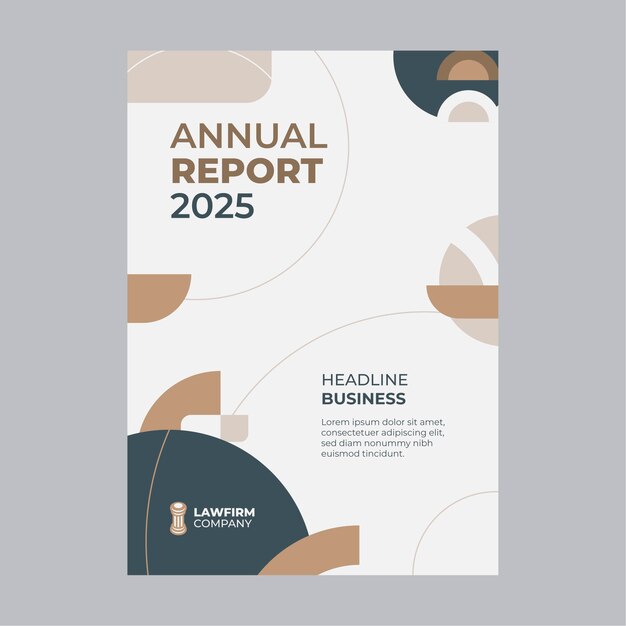 Flat law firm annual report template