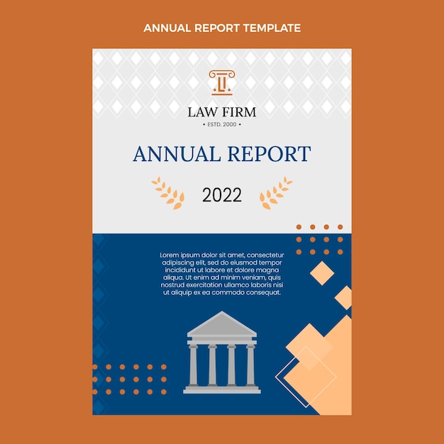 Flat law firm annual report template