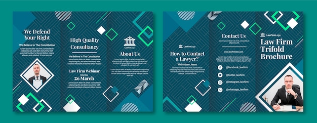 Шаблон брошюры плоской юридической фирмы