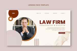 Free vector flat law firm landing page template