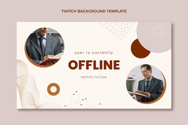 Free vector flat law firm twitch background