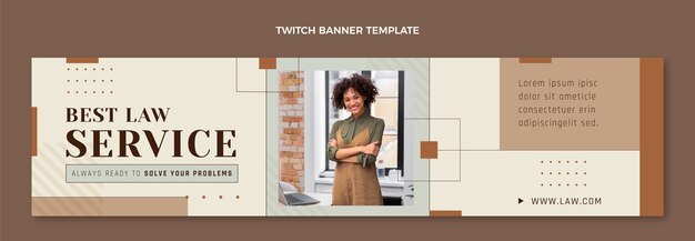 Flat law firm twitch banner