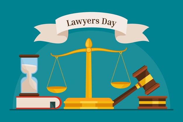 Flat lawyers day background