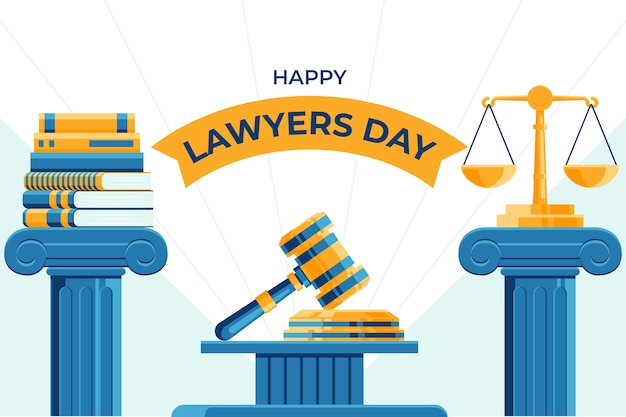 Free vector flat lawyers day background