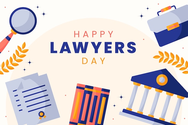 Flat lawyers day background