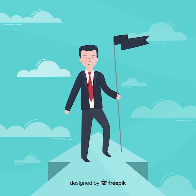 Free vector flat leadership background