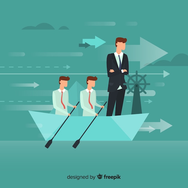 Free vector flat leadership background