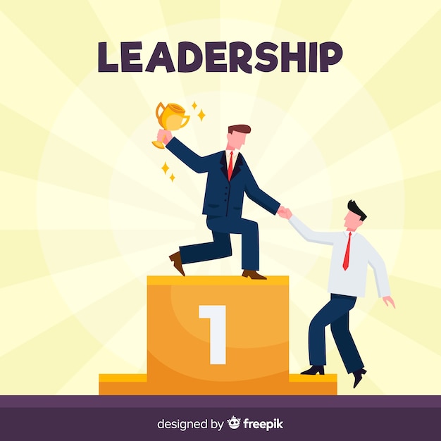 Free vector flat leadership background