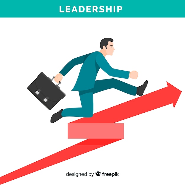 Free vector flat leadership concept