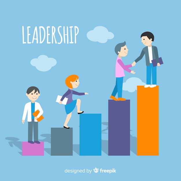 Free vector flat leadership concept