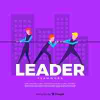 Free vector flat leadership design