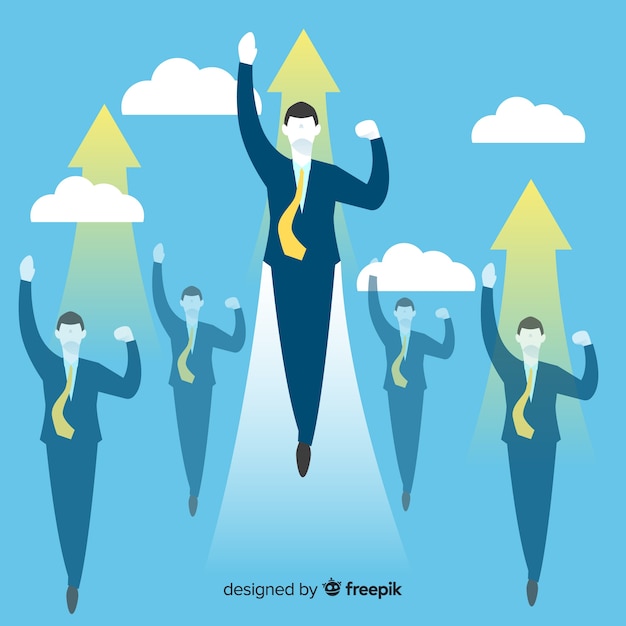 Free vector flat leadership design