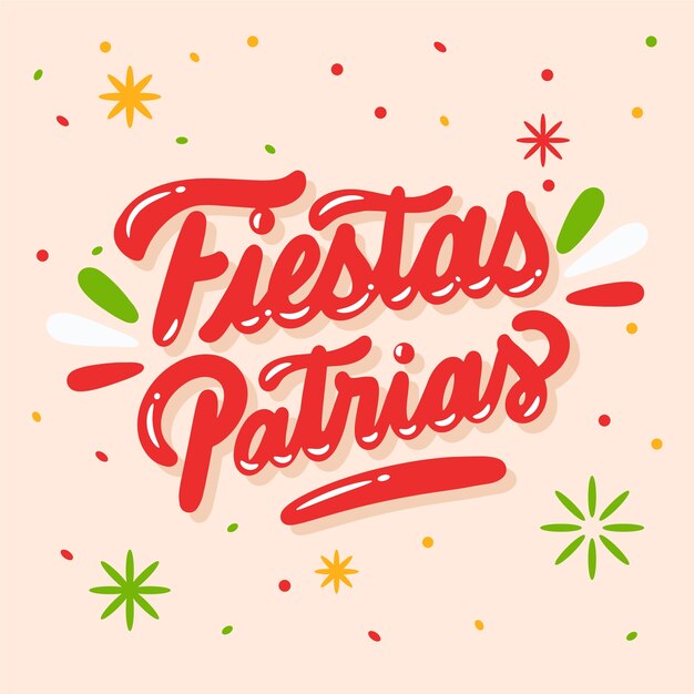 flat lettering for mexico independence day celebration