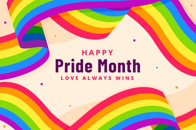 Free vector flat lgbt pride month background