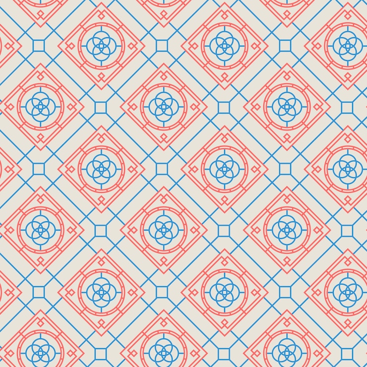 Free Vector flat lineal korean pattern