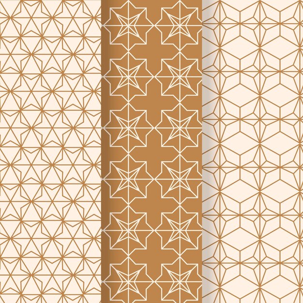 평면 선형 아랍어 패턴 컬렉션