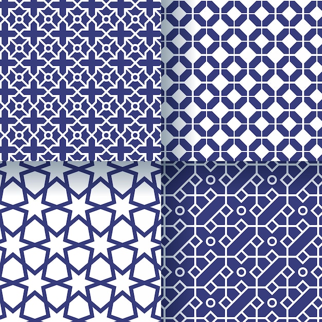 평면 선형 아랍어 패턴 컬렉션