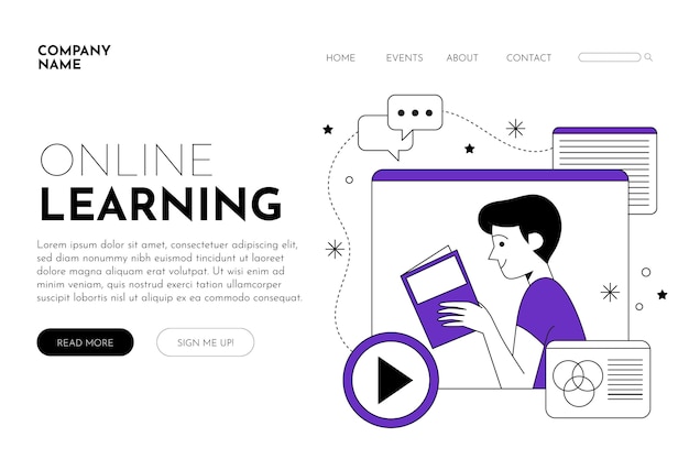 Flat linear e-learning platform