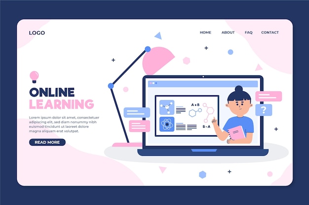 Flat linear online learning landing page